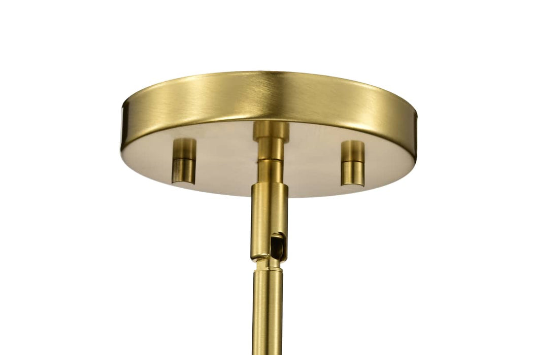 Mini Pendant Nuvo 60-8727 Royale - Mini Pendant - Burnished Brass Finish - Ribbed White Glass Nuvo