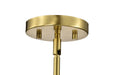 Mini Pendant Nuvo 60-8727 Royale - Mini Pendant - Burnished Brass Finish - Ribbed White Glass Nuvo