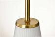 Mini Pendant Nuvo 60-8727 Royale - Mini Pendant - Burnished Brass Finish - Ribbed White Glass Nuvo
