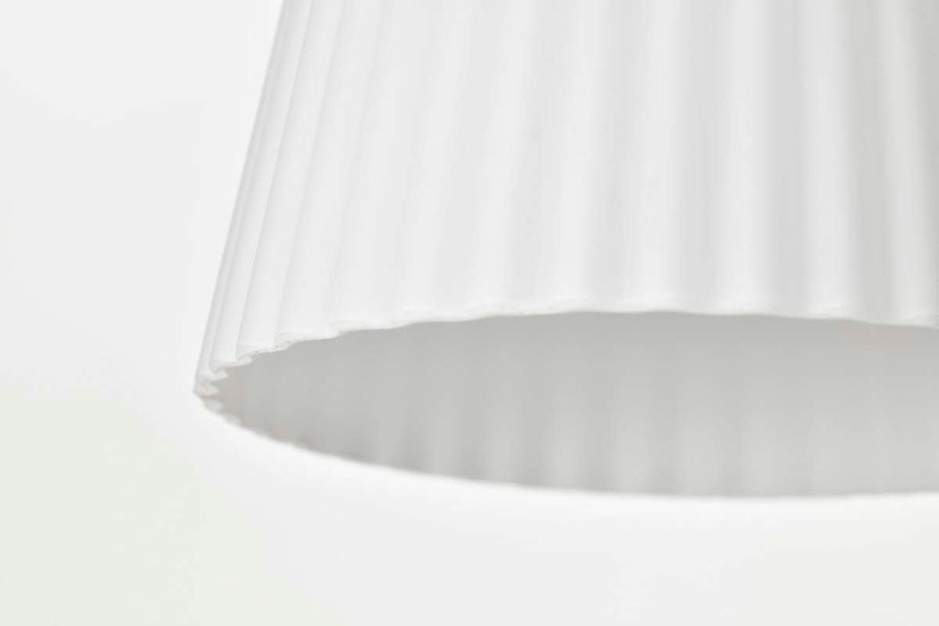Mini Pendant Nuvo 60-8727 Royale - Mini Pendant - Burnished Brass Finish - Ribbed White Glass Nuvo