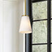 Mini Pendant Nuvo 60-8727 Royale - Mini Pendant - Burnished Brass Finish - Ribbed White Glass Nuvo