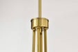 Chandelier Nuvo 60-8729 Royale - 8 Light Chandelier - Burnished Brass Finish - Ribbed White Glass Nuvo