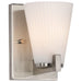 Vanity Nuvo 60-8731 Royale - 1 Light Vanity - Brushed Nickel Finish - Ribbed White Glass Nuvo