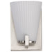 Vanity Nuvo 60-8731 Royale - 1 Light Vanity - Brushed Nickel Finish - Ribbed White Glass Nuvo