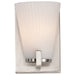 Vanity Nuvo 60-8731 Royale - 1 Light Vanity - Brushed Nickel Finish - Ribbed White Glass Nuvo