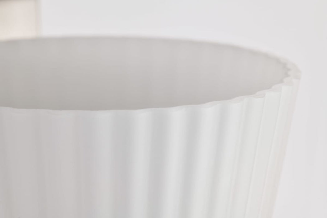 Vanity Nuvo 60-8731 Royale - 1 Light Vanity - Brushed Nickel Finish - Ribbed White Glass Nuvo