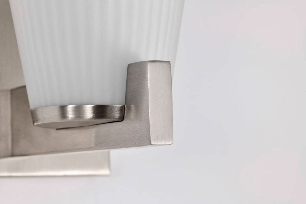 Vanity Nuvo 60-8731 Royale - 1 Light Vanity - Brushed Nickel Finish - Ribbed White Glass Nuvo