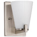 Vanity Nuvo 60-8731 Royale - 1 Light Vanity - Brushed Nickel Finish - Ribbed White Glass Nuvo