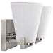 Vanity Nuvo 60-8732 Royale - 2 Light Vanity - Brushed Nickel Finish - Ribbed White Glass Nuvo