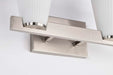 Vanity Nuvo 60-8732 Royale - 2 Light Vanity - Brushed Nickel Finish - Ribbed White Glass Nuvo