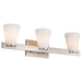 Vanity Nuvo 60-8733 Royale - 3 Light Vanity - Brushed Nickel Finish - Ribbed White Glass Nuvo