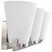 Vanity Nuvo 60-8733 Royale - 3 Light Vanity - Brushed Nickel Finish - Ribbed White Glass Nuvo