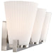 Vanity Nuvo 60-8733 Royale - 3 Light Vanity - Brushed Nickel Finish - Ribbed White Glass Nuvo