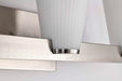 Vanity Nuvo 60-8733 Royale - 3 Light Vanity - Brushed Nickel Finish - Ribbed White Glass Nuvo