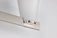 Vanity Nuvo 60-8733 Royale - 3 Light Vanity - Brushed Nickel Finish - Ribbed White Glass Nuvo