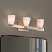 Vanity Nuvo 60-8733 Royale - 3 Light Vanity - Brushed Nickel Finish - Ribbed White Glass Nuvo