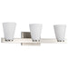 Vanity Nuvo 60-8733 Royale - 3 Light Vanity - Brushed Nickel Finish - Ribbed White Glass Nuvo