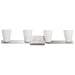 Vanity Nuvo 60-8734 Royale - 4 Light Vanity - Brushed Nickel Finish - Ribbed White Glass Nuvo