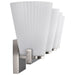Vanity Nuvo 60-8734 Royale - 4 Light Vanity - Brushed Nickel Finish - Ribbed White Glass Nuvo