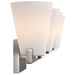 Vanity Nuvo 60-8734 Royale - 4 Light Vanity - Brushed Nickel Finish - Ribbed White Glass Nuvo