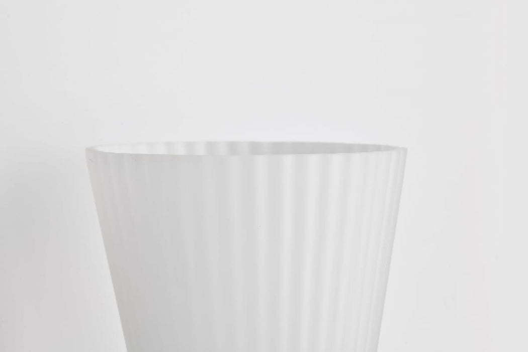 Vanity Nuvo 60-8734 Royale - 4 Light Vanity - Brushed Nickel Finish - Ribbed White Glass Nuvo