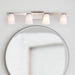 Vanity Nuvo 60-8734 Royale - 4 Light Vanity - Brushed Nickel Finish - Ribbed White Glass Nuvo