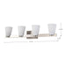 Vanity Nuvo 60-8734 Royale - 4 Light Vanity - Brushed Nickel Finish - Ribbed White Glass Nuvo