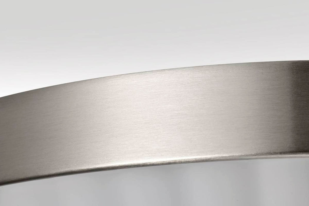 Flush Mount Nuvo 60-8735 Royale - 3 Light Flush Mount - Brushed Nickel Finish - Ribbed White Glass Nuvo