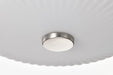 Flush Mount Nuvo 60-8735 Royale - 3 Light Flush Mount - Brushed Nickel Finish - Ribbed White Glass Nuvo