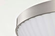 Flush Mount Nuvo 60-8735 Royale - 3 Light Flush Mount - Brushed Nickel Finish - Ribbed White Glass Nuvo