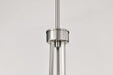 Chandelier Nuvo 60-8736 Royale - 6 Light Chandelier - Brushed Nickel Finish - Ribbed White Glass Nuvo