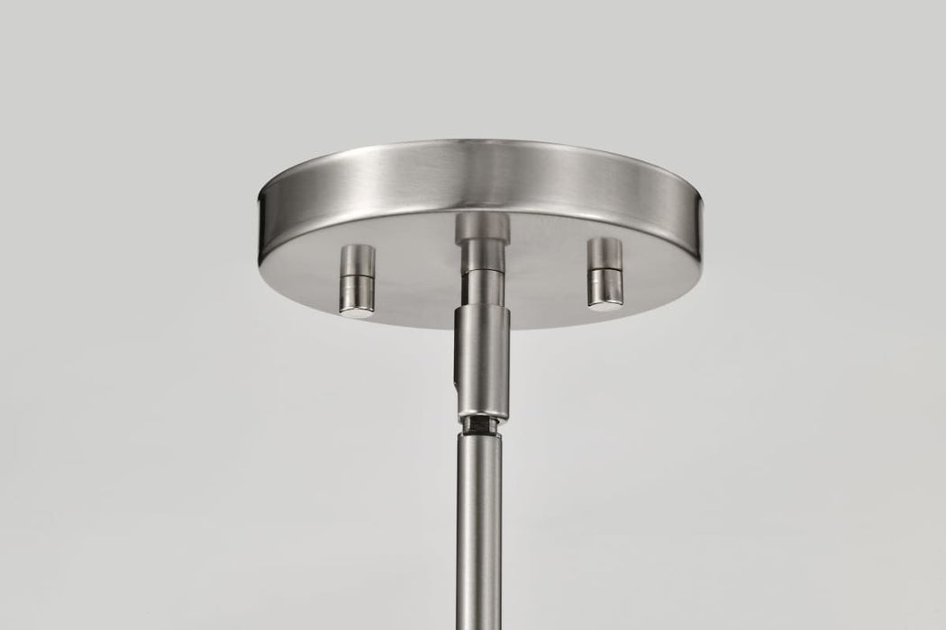 Chandelier Nuvo 60-8736 Royale - 6 Light Chandelier - Brushed Nickel Finish - Ribbed White Glass Nuvo