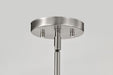 Chandelier Nuvo 60-8736 Royale - 6 Light Chandelier - Brushed Nickel Finish - Ribbed White Glass Nuvo