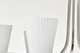 Chandelier Nuvo 60-8736 Royale - 6 Light Chandelier - Brushed Nickel Finish - Ribbed White Glass Nuvo