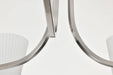 Chandelier Nuvo 60-8736 Royale - 6 Light Chandelier - Brushed Nickel Finish - Ribbed White Glass Nuvo