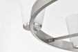 Chandelier Nuvo 60-8736 Royale - 6 Light Chandelier - Brushed Nickel Finish - Ribbed White Glass Nuvo