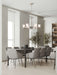 Chandelier Nuvo 60-8736 Royale - 6 Light Chandelier - Brushed Nickel Finish - Ribbed White Glass Nuvo