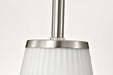 Mini Pendant Nuvo 60-8737 Royale - Mini Pendant - Brushed Nickel Finish - Ribbed White Glass Nuvo