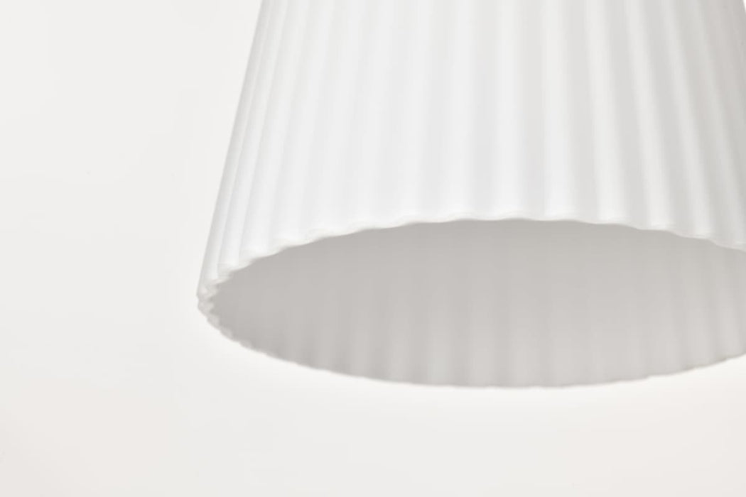 Mini Pendant Nuvo 60-8737 Royale - Mini Pendant - Brushed Nickel Finish - Ribbed White Glass Nuvo