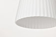 Mini Pendant Nuvo 60-8737 Royale - Mini Pendant - Brushed Nickel Finish - Ribbed White Glass Nuvo