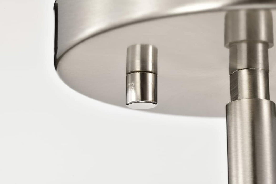 Mini Pendant Nuvo 60-8737 Royale - Mini Pendant - Brushed Nickel Finish - Ribbed White Glass Nuvo