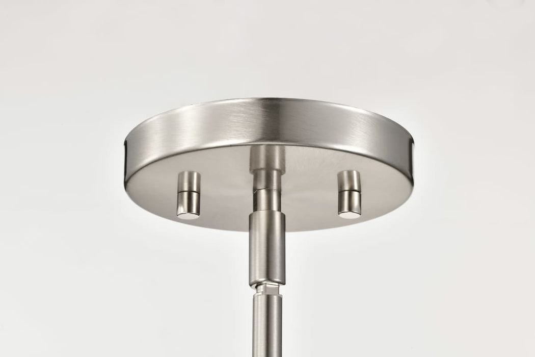 Mini Pendant Nuvo 60-8737 Royale - Mini Pendant - Brushed Nickel Finish - Ribbed White Glass Nuvo