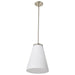 Pendant Nuvo 60-8738 Royale - Large Pendant - Brushed Nickel Finish - Ribbed White Glass Nuvo