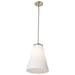 Pendant Nuvo 60-8738 Royale - Large Pendant - Brushed Nickel Finish - Ribbed White Glass Nuvo