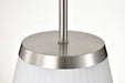Pendant Nuvo 60-8738 Royale - Large Pendant - Brushed Nickel Finish - Ribbed White Glass Nuvo
