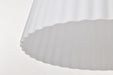 Pendant Nuvo 60-8738 Royale - Large Pendant - Brushed Nickel Finish - Ribbed White Glass Nuvo