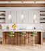 Pendant Nuvo 60-8738 Royale - Large Pendant - Brushed Nickel Finish - Ribbed White Glass Nuvo