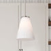 Pendant Nuvo 60-8738 Royale - Large Pendant - Brushed Nickel Finish - Ribbed White Glass Nuvo