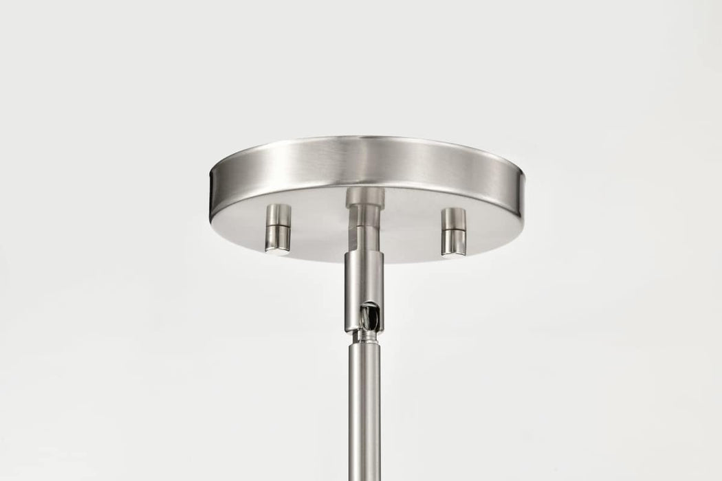 Chandelier Nuvo 60-8739 Royale - 8 Light Chandelier - Brushed Nickel Finish - Ribbed White Glass Nuvo