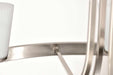 Chandelier Nuvo 60-8739 Royale - 8 Light Chandelier - Brushed Nickel Finish - Ribbed White Glass Nuvo